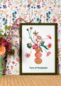 Personalised Floral Bouquet Print